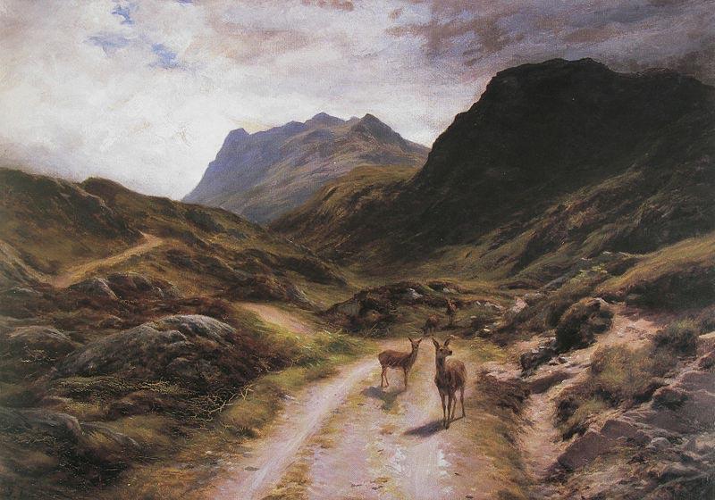 Joseph Farquharson The Road to Loch Maree oil painting image
